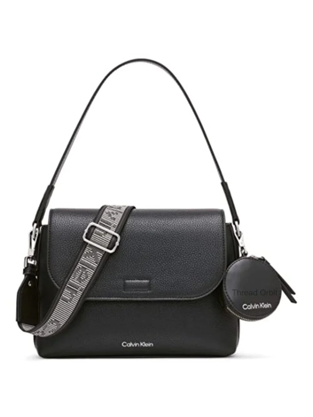 Vegan Leather Crossbody Shoulder Bag with Removable Coin Purse